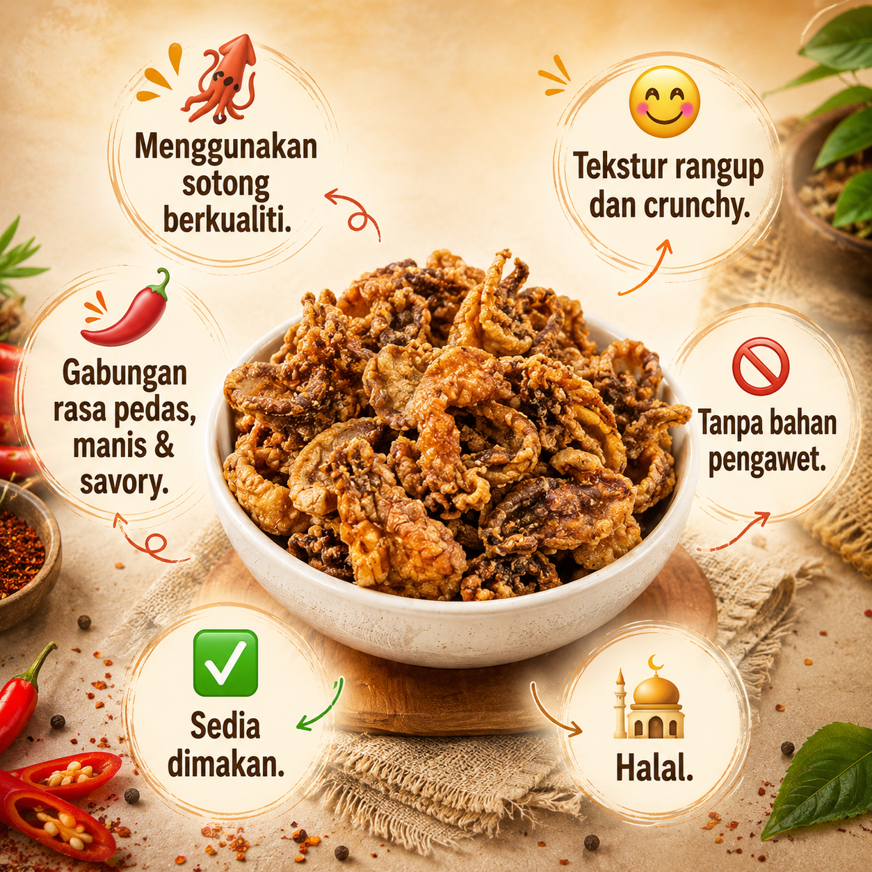 Kelebihan Sotong 3 Rasa Viral